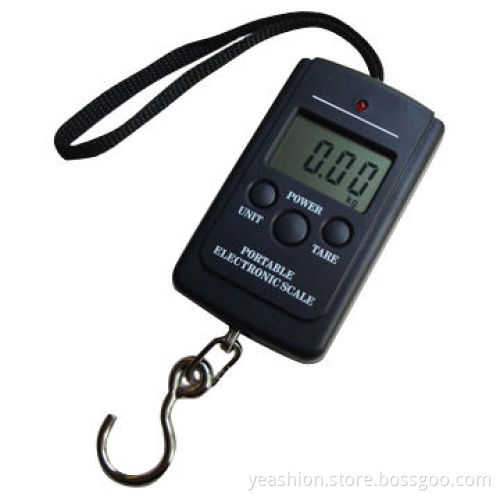 40kg/10g Luggage Scale with Hanger, LCD Display without Backlight, Low-battery Indication